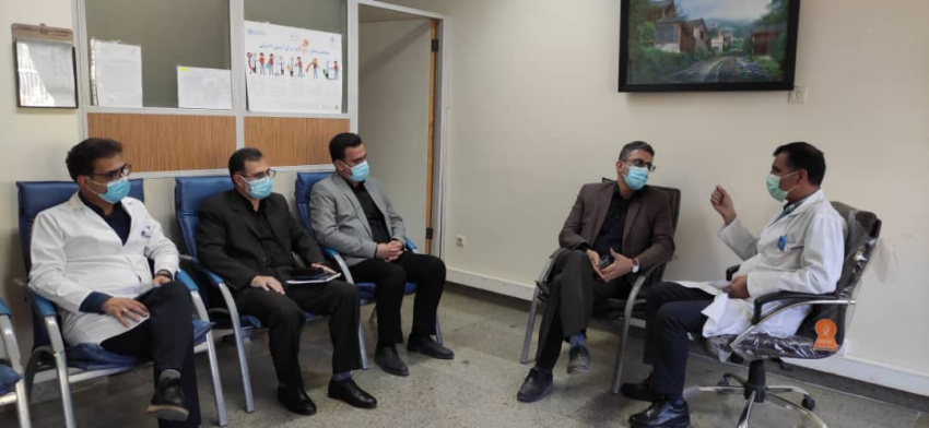 حضور تیم مدیریتی با محوریت بررسی مشکلات واحد رادیولوژی