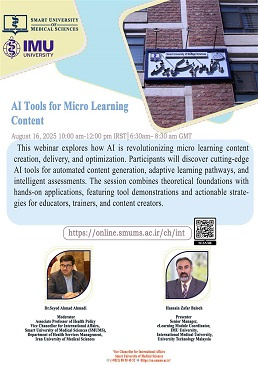 وبینار بین المللی &quot; AI Tools for Micro Learning Content &quot;